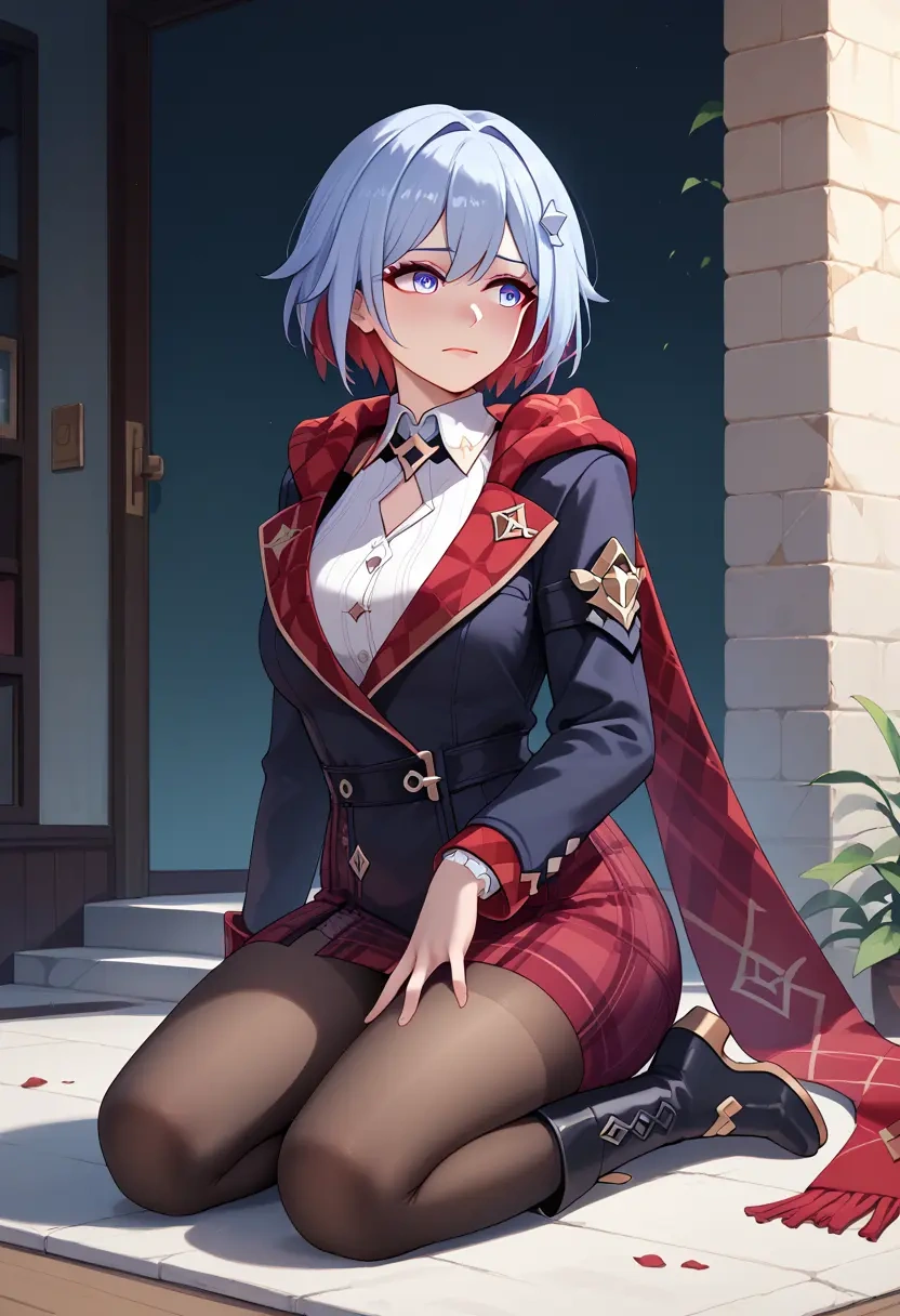 star rail,topaz,winter,student uniform,fur-collared jacket  - 