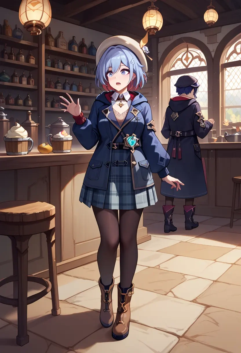 star rail,topaz,winter,student uniform,hooded coat  - 