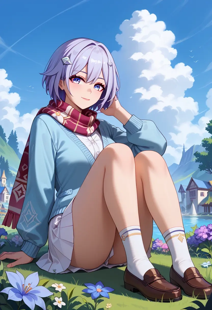 star rail,topaz,spring,student uniform,cardigan  - 