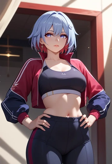 star rail,topaz,athletic,track suit  - AI generated anime art