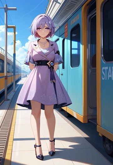 star rail,topaz,spring,elegant woman,wrap dress  - AI generated anime art