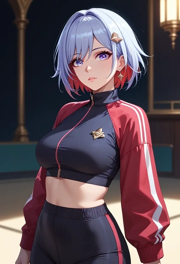 star rail,topaz,athletic,track suit  - AI generated anime art