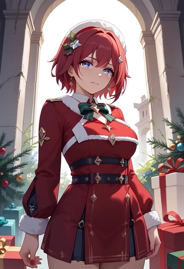 star rail,topaz,Christmas,skirt  - AI generated anime art