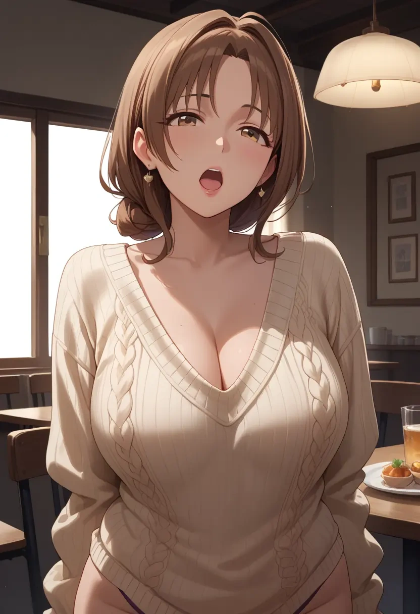 idolmaster,totoki_airi,thong,sweater,sexy  - 