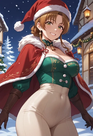 idolmaster,totoki_airi,Christmas,dress  - AI generated anime art