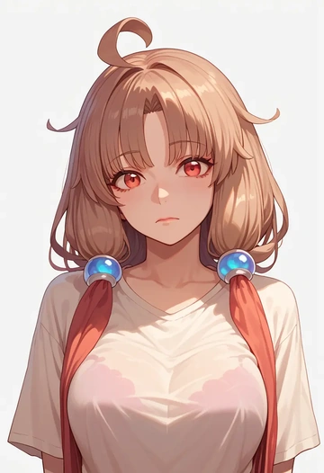 voiceroid,touhoku_kiritan,tie-dye shirt,dolphin shorts  - AI generated anime art