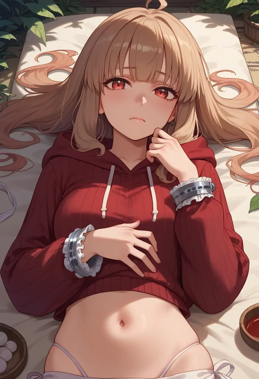 voiceroid,touhoku_kiritan,hoodie,cropped,high-waisted joggers  - 