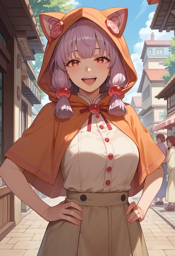 voiceroid,touhoku_kiritan,crop windbreaker,shorts  - AI generated anime art