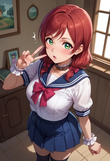 love_live,toujou_nozomi,sailor, uniform  - AI generated anime art