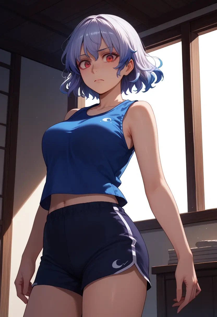 touhou,toutetsu_yuuma,athletic,shorts,sexy  - 