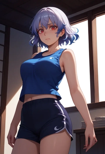 touhou,toutetsu_yuuma,athletic,shorts,sexy  - AI generated anime art