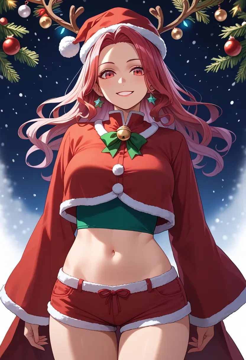 touhou,toutetsu_yuuma,Christmas,red velvet shorts  - 