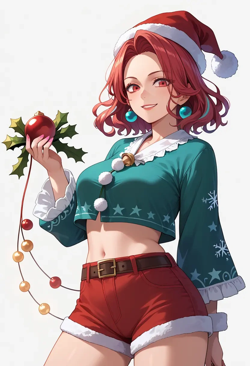 touhou,toutetsu_yuuma,Christmas,red velvet shorts  - 