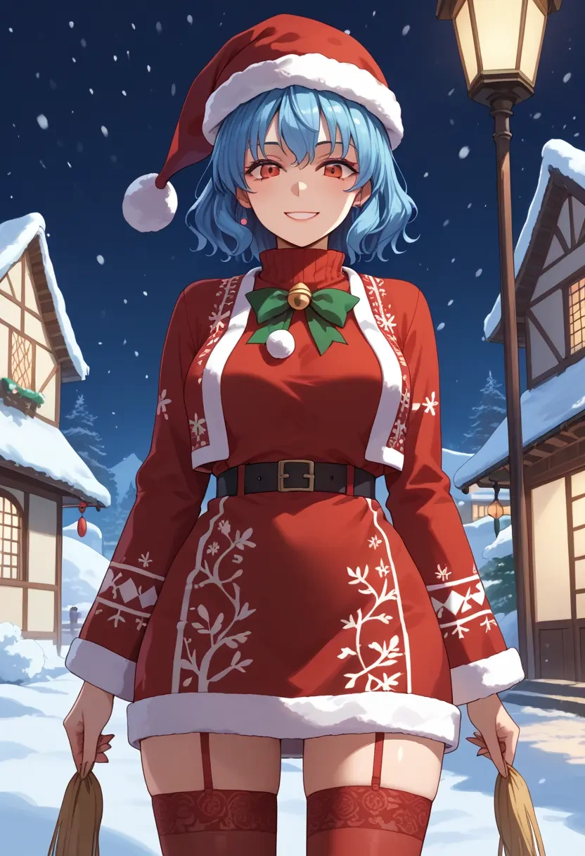 touhou,toutetsu_yuuma,Christmas,sweater dress,stockings  - 