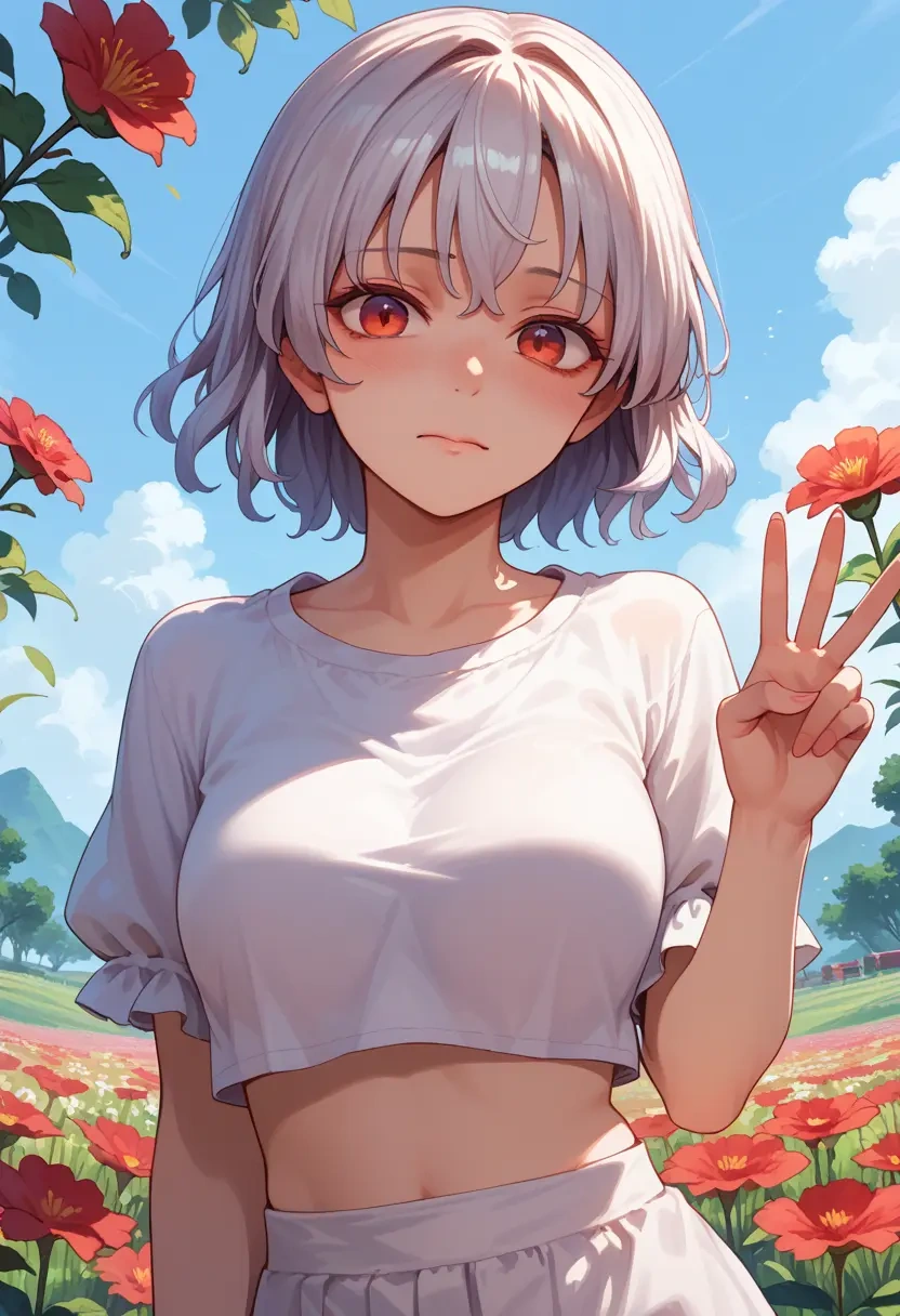 touhou,toutetsu_yuuma,crop top,loose joggers,headset  - 