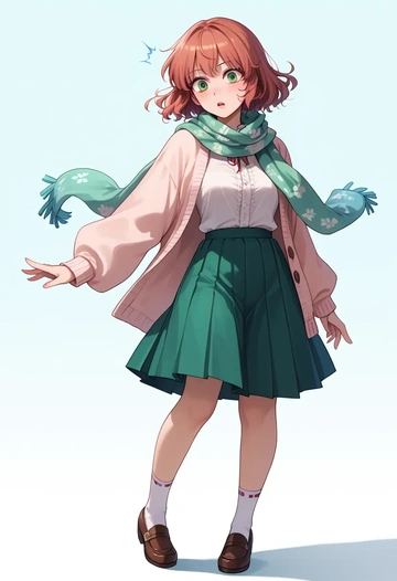 touhou,toyosatomimi_no_miko,spring,student uniform,light cardigan  - AI generated anime art