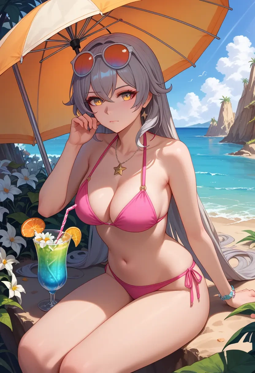 honkai_star_rail,trailblazer_(honkai_star_rail),bikini  - 