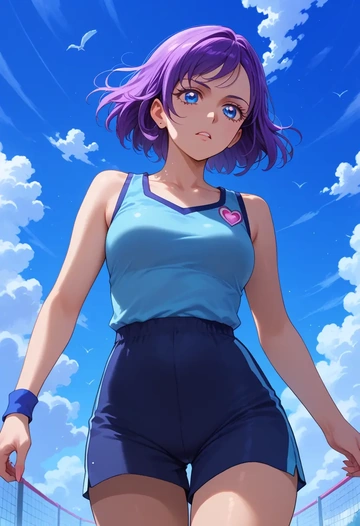 precure,tsukikage_yuri,athletic,shorts,sexy  - AI generated anime art