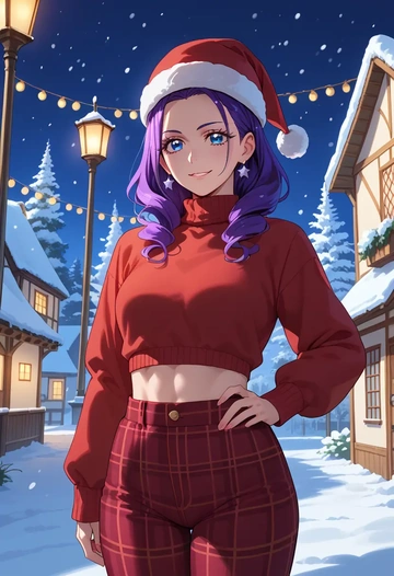 precure,tsukikage_yuri,Christmas,plaid trousers  - AI generated anime art