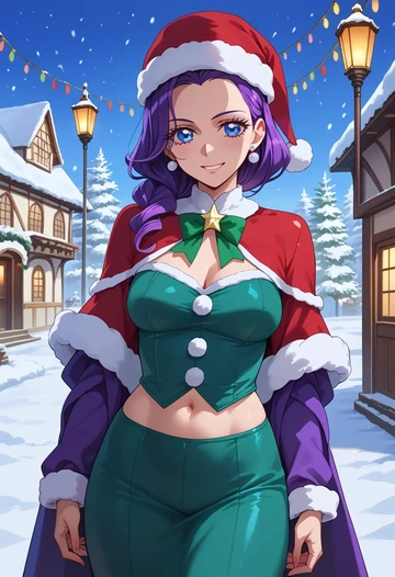 precure,tsukikage_yuri,Christmas,dress  - AI generated anime art