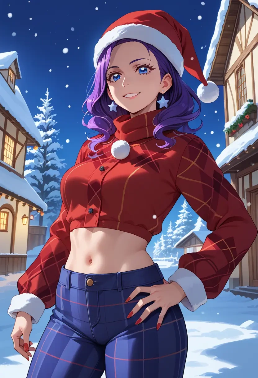 precure,tsukikage_yuri,Christmas,plaid trousers  - 