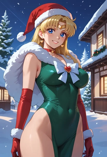 bishoujo_senshi_sailor_moon,tsukino_usagi,Christmas,dress  - AI generated anime art