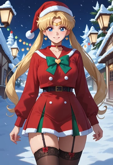 bishoujo_senshi_sailor_moon,tsukino_usagi,sweater,stockings,Thigh garters  - AI generated anime art