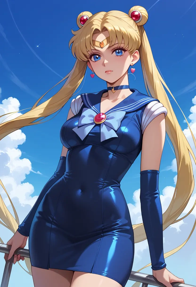 bishoujo_senshi_sailor_moon,tsukino_usagi,bodysuit,mesh,high-waisted skirt  - 