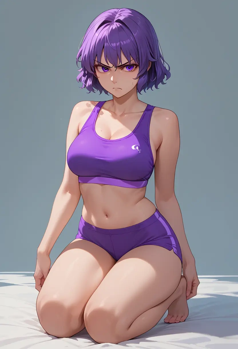 touhou,tsukumo_benben,sports bra,wide-leg joggers  - 