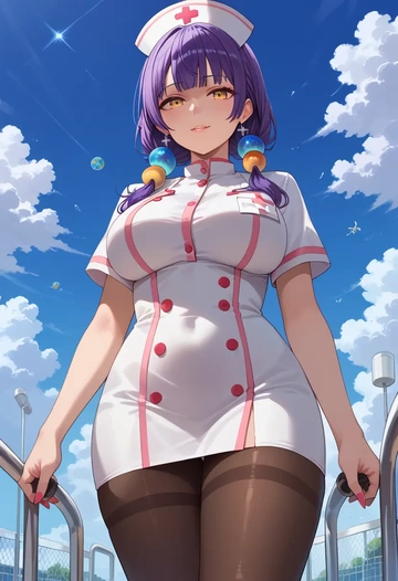 hololive,tsukumo_sana,nurse  - AI generated anime art