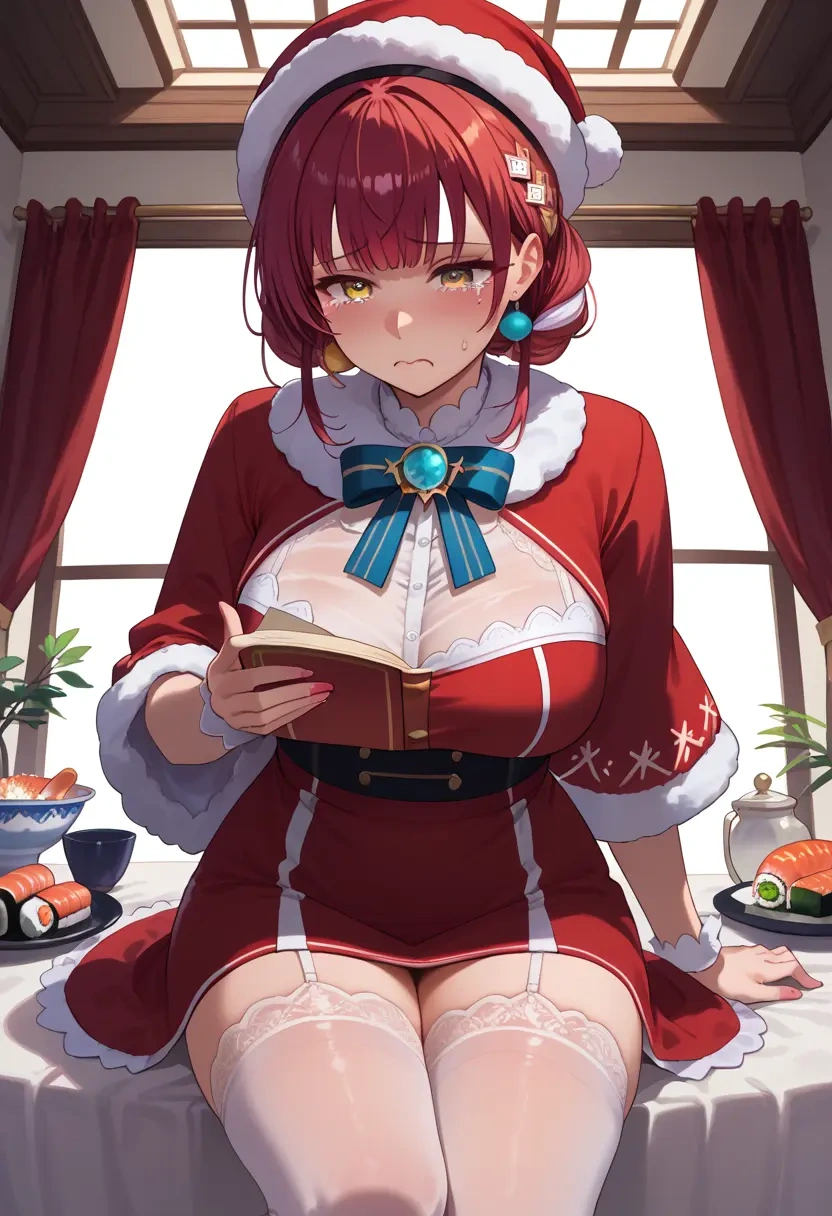 hololive,tsukumo_sana,Christmas,sexy, stockings,  - 