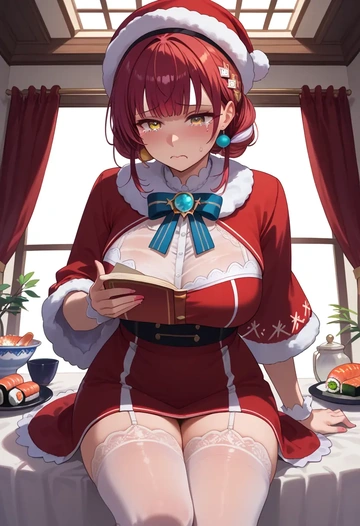 hololive,tsukumo_sana,Christmas,sexy, stockings,  - AI generated anime art