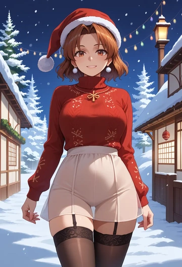 touhou,tsukumo_yatsuhashi,sweater,stockings,Thigh garters  - AI generated anime art