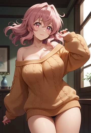 senki_zesshou_symphogear,tsukuyomi_shirabe,sweater  - AI generated anime art