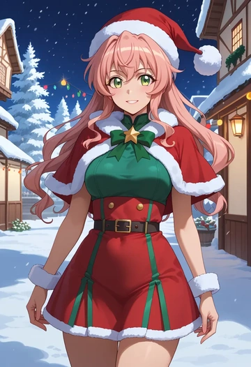 senki_zesshou_symphogear,tsukuyomi_shirabe,Christmas,dress  - AI generated anime art