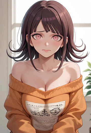 danganronpa_(series),tsumiki_mikan,orange,sweater  - AI generated anime art