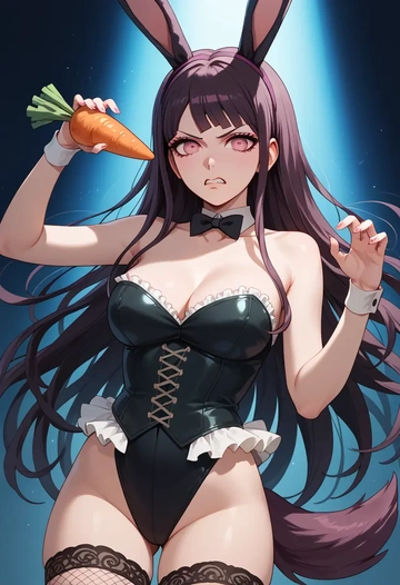 danganronpa_(series),tsumiki_mikan,bunny girl, sexy,stockings  - AI generated anime art