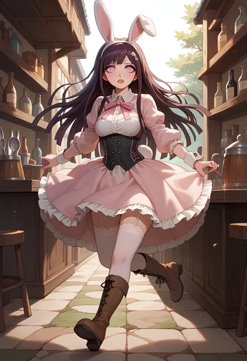 danganronpa_(series),tsumiki_mikan,bunny girl  - AI generated anime art