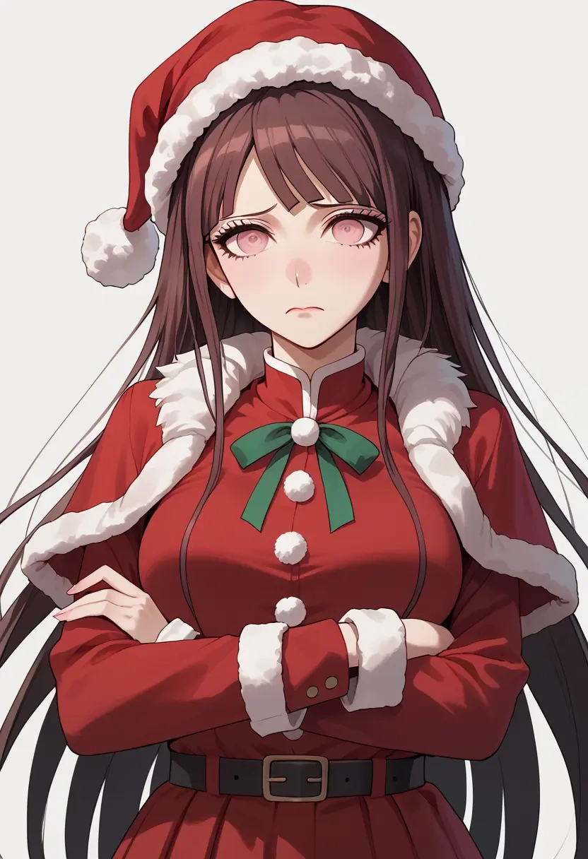 danganronpa_(series),tsumiki_mikan,Christmas,red velvet dress  - 