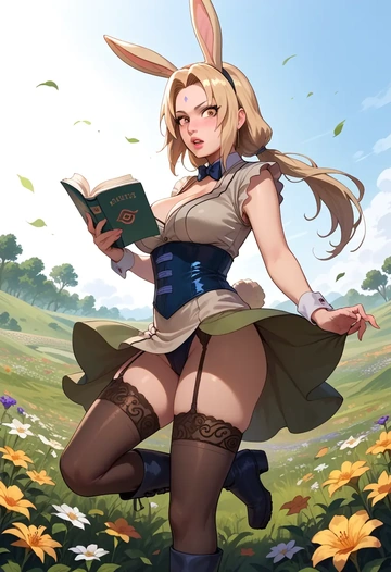 naruto_(series),tsunade_(naruto),bunny girl  - AI generated anime art