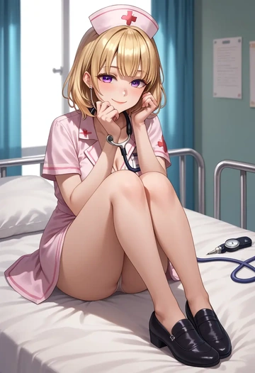 hololive,tsunomaki_watame,nurse  - AI generated anime art