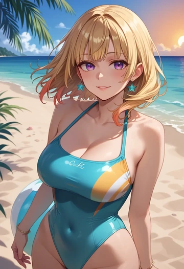 hololive,tsunomaki_watame,bikini  - AI generated anime art