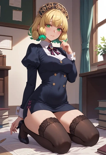 voiceroid,tsurumaki_maki,secretary, stockings  - AI generated anime art