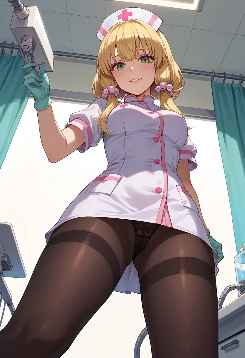 voiceroid,tsurumaki_maki,nurse pantyhose,mini skirt, sexy  - 