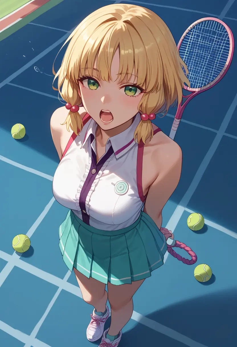 voiceroid,tsurumaki_maki,tennis skirt  - 