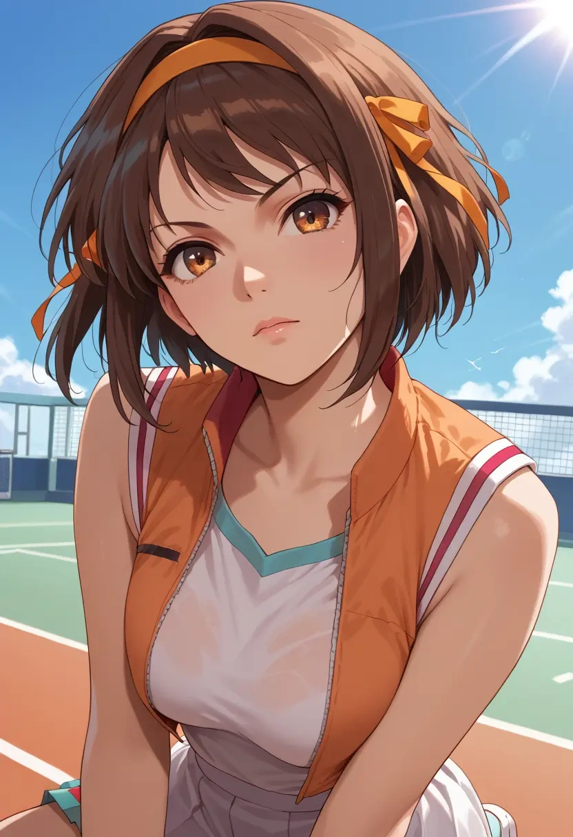 suzumiya_haruhi_no_yuuutsu,tsuruya,tennis skirt  - 