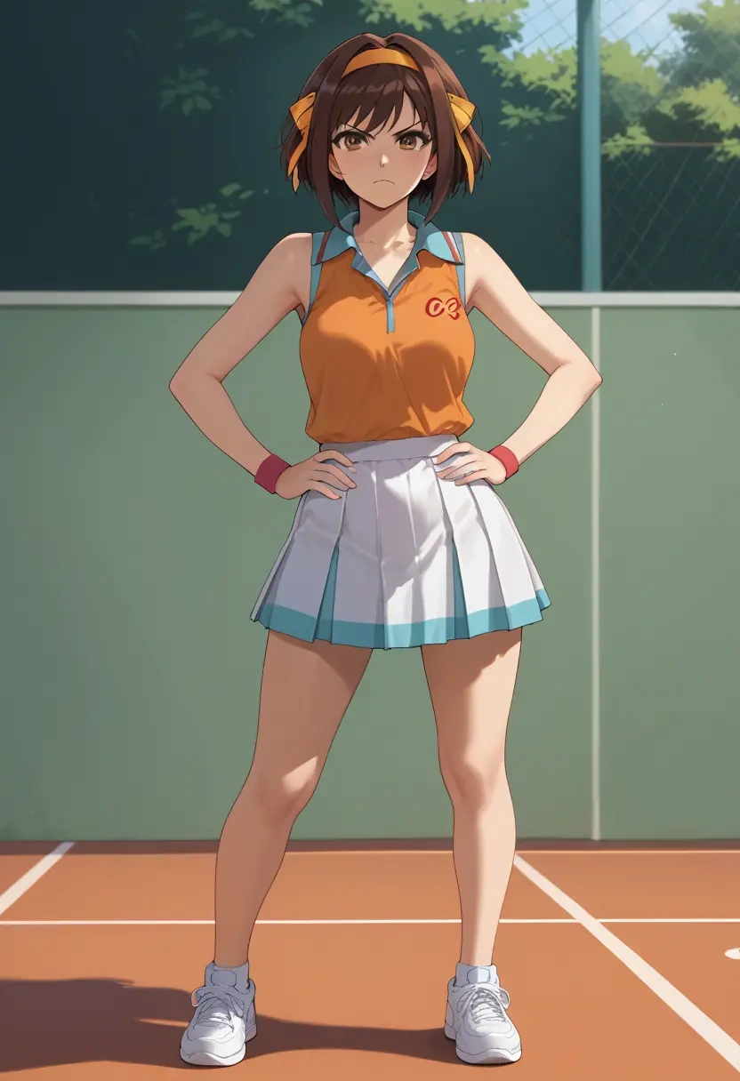 suzumiya_haruhi_no_yuuutsu,tsuruya,tennis skirt  - 