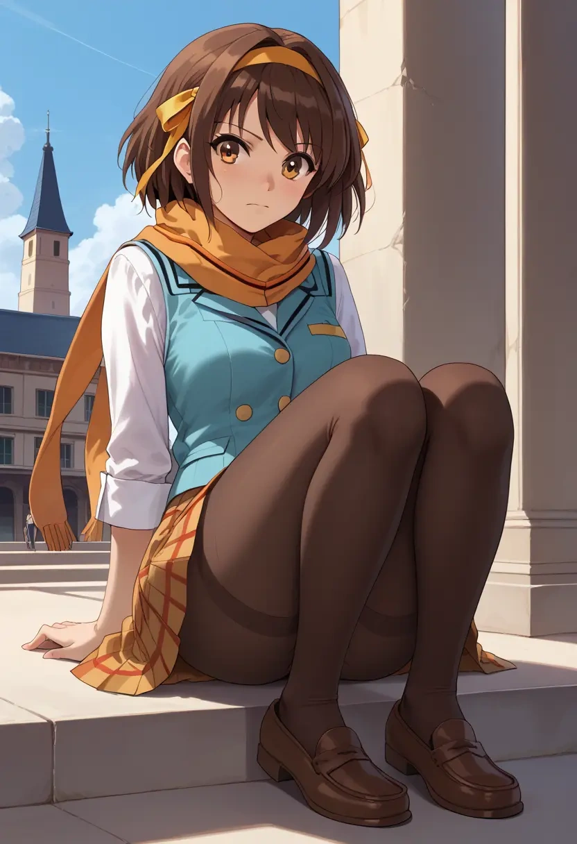 suzumiya_haruhi_no_yuuutsu,tsuruya,winter,student uniform,vest  - 