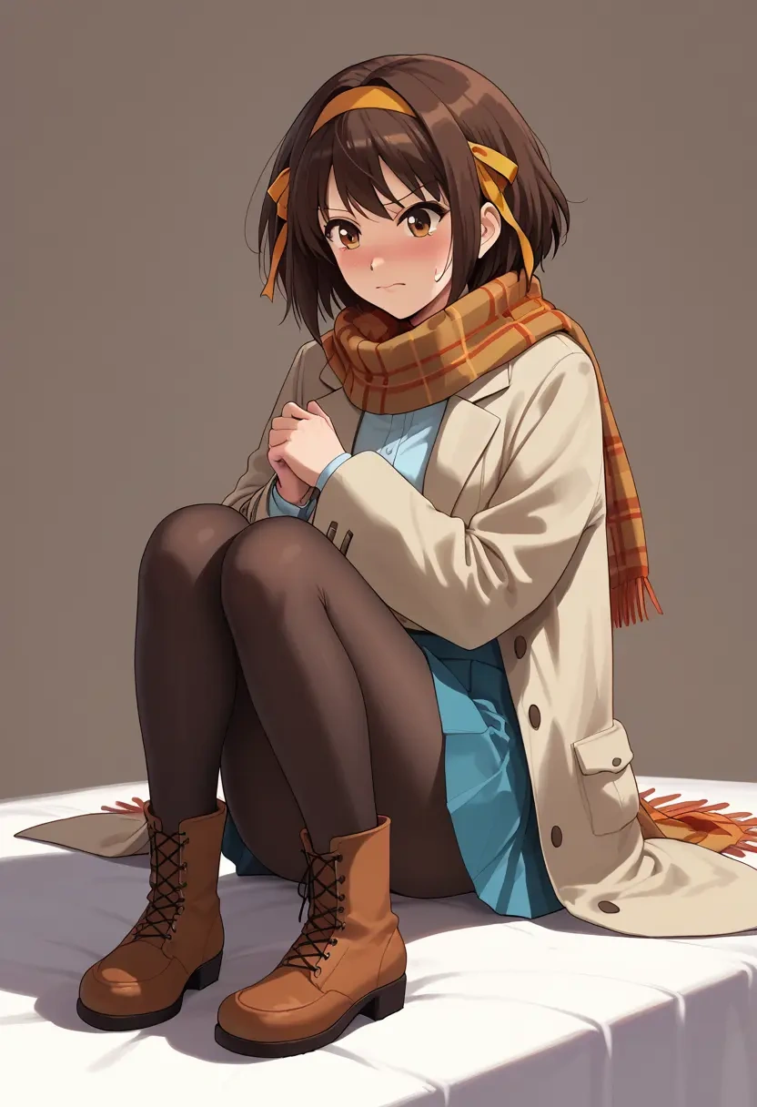 suzumiya_haruhi_no_yuuutsu,tsuruya,winter,student uniform,fur-trimmed coat  - 