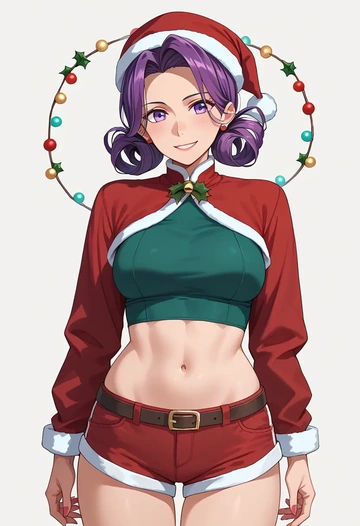 kantai_collection,tsushima_(kancolle),Christmas,red velvet shorts  - AI generated anime art